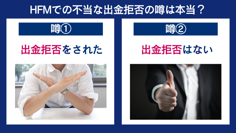 HFMで不当な出金拒否が発生した事実は確認されておらず、問題なく出金できる海外FX業者