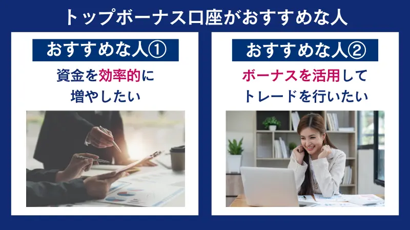 海外FXのHFMのトップボーナス口座は、資金を効率的に増やしたいトレーダーにとって最適