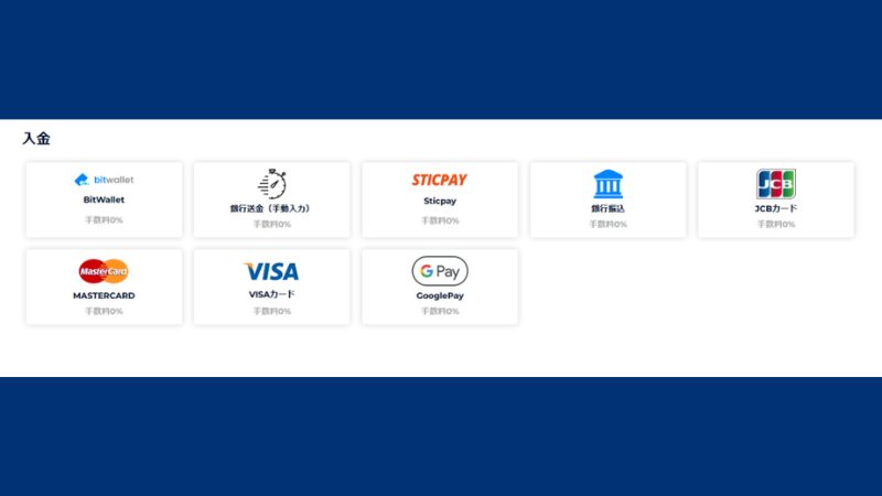 FXGTの入金方法は様々な種類がある。