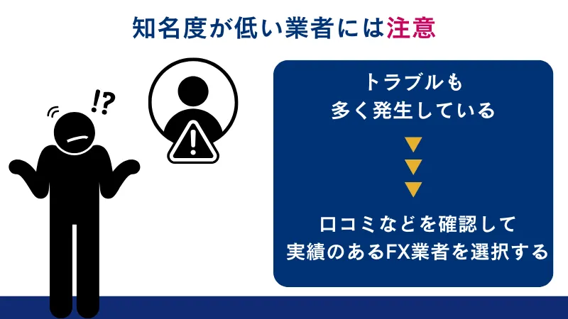 知名度が低い業者に注意