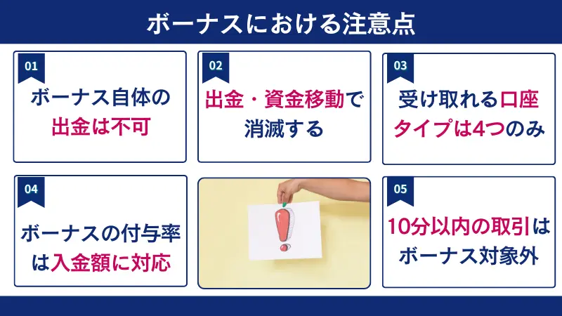 BigBossのボーナスにおける注意点のまとめ