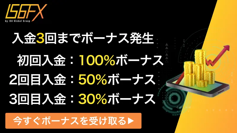 IS6FXの入金ボーナスについて紹介したイラスト